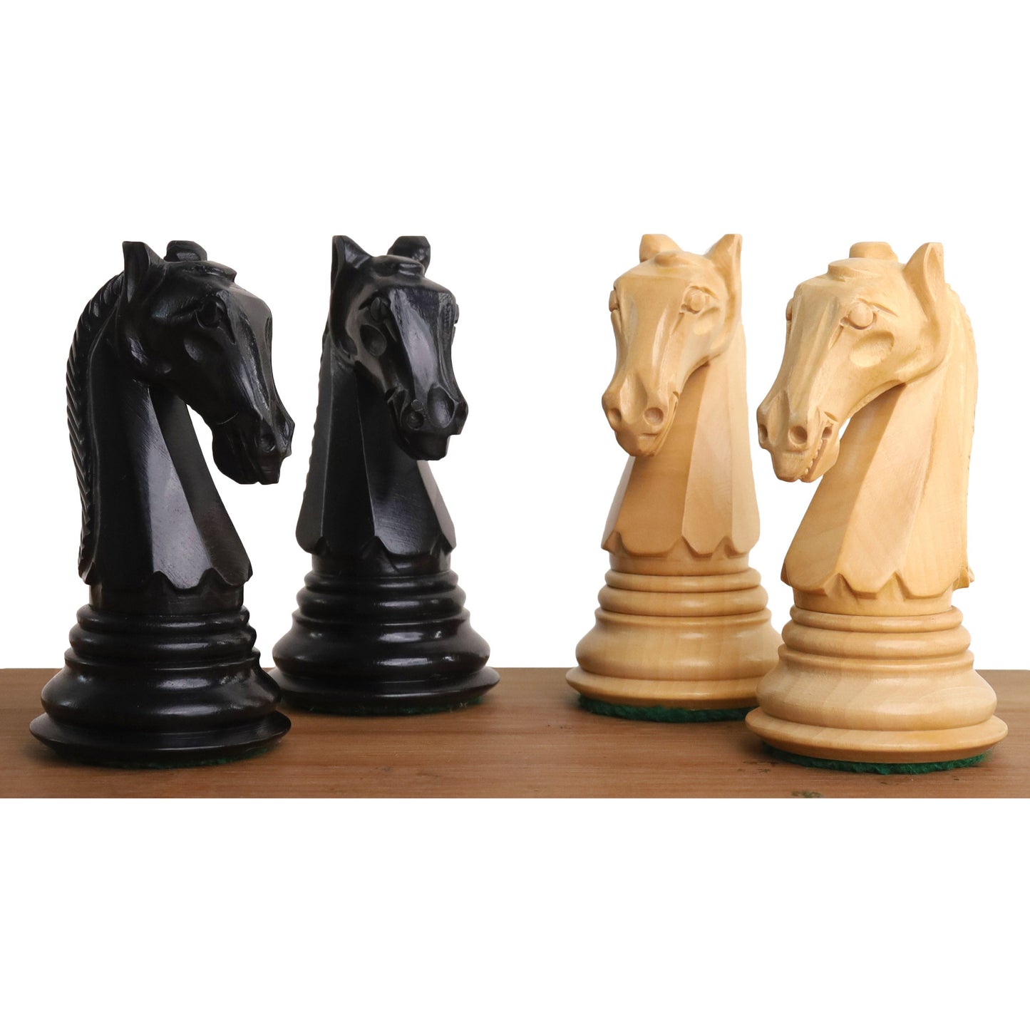 3.9" New Columbian Staunton Chess Set- Chess Pieces Only - Ebony Wood - Double Weighted