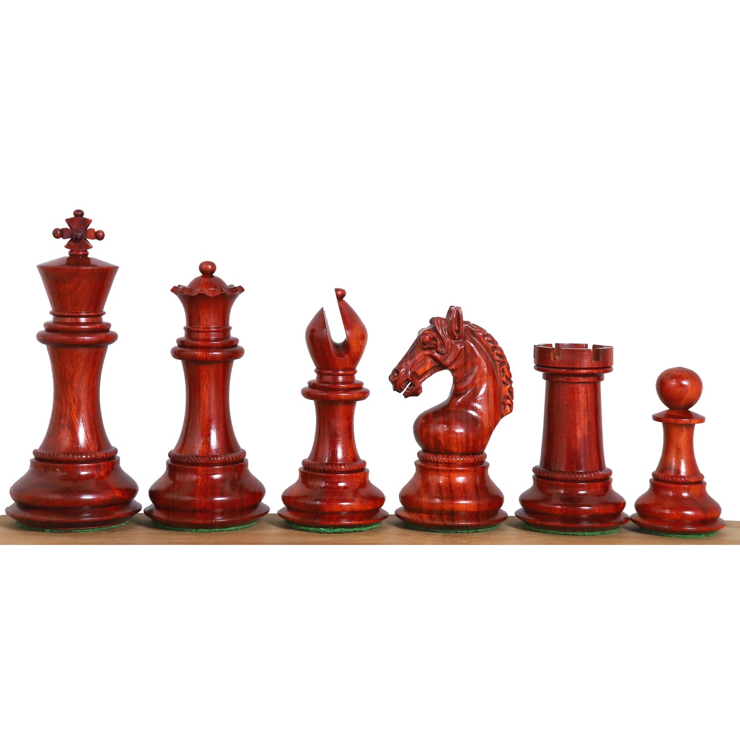 Combo of 4.5" Sheffield Staunton Luxury Chess Set - Pieces in Bud Rosewood with Chessboard and Storage Box