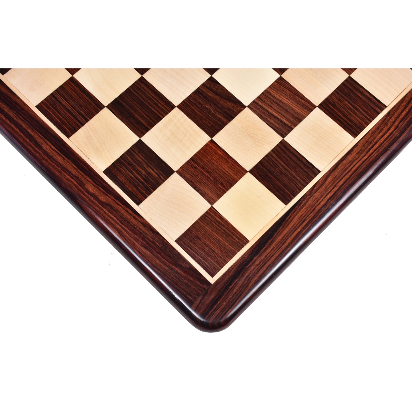 21 inches Large Flat Chess board Rosewood & Maple Wood - Square of 55 mm