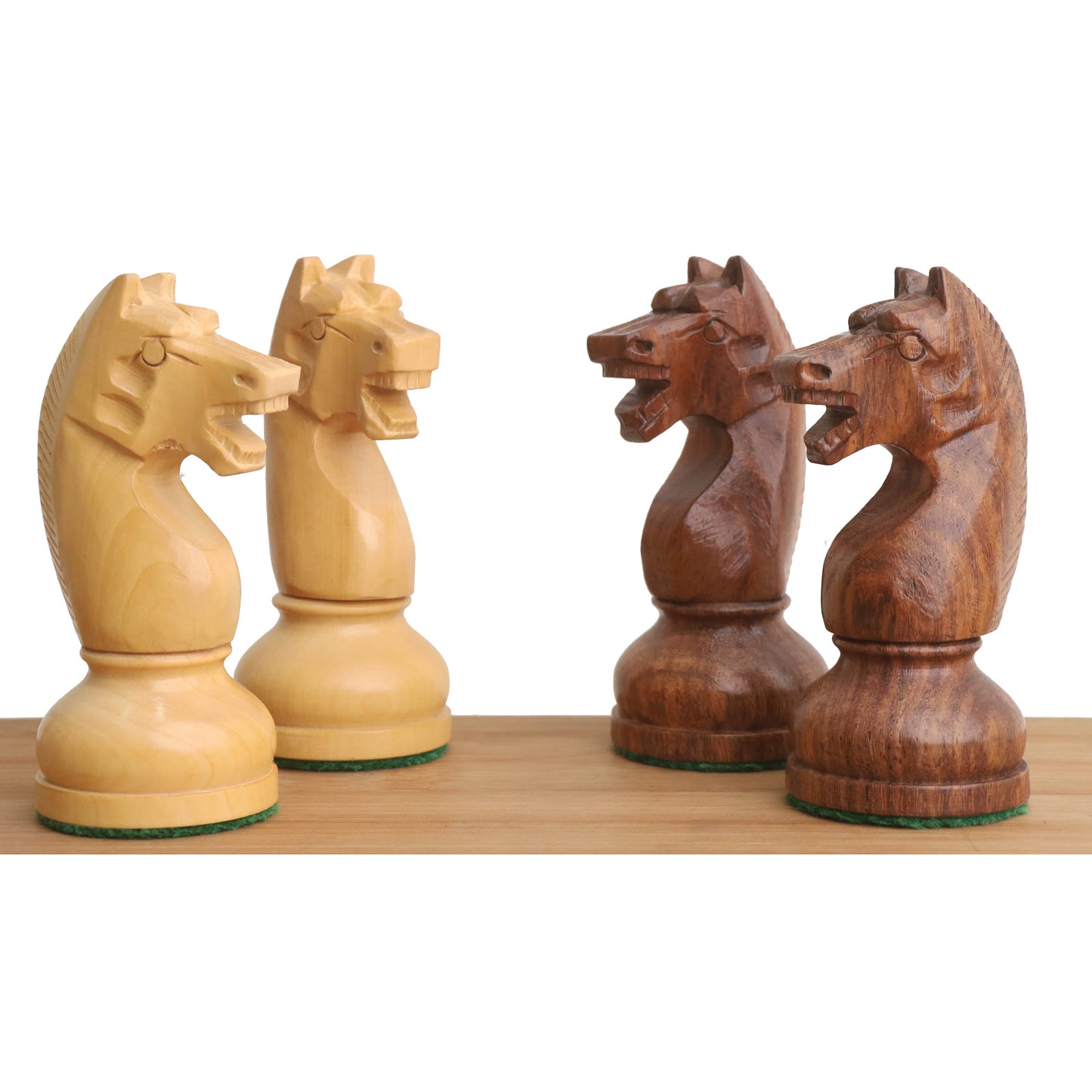 Slightly Imperfect 4.5" Soviet Russian 1960's Chess Set - Chess Pieces Only-Double Weighted Golden Rosewood