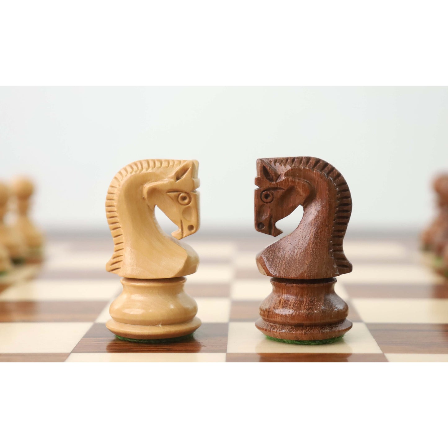 2.6″ Russian Zagreb Chess Set- Chess Pieces Only – Weighted Golden Rose wood & Boxwood