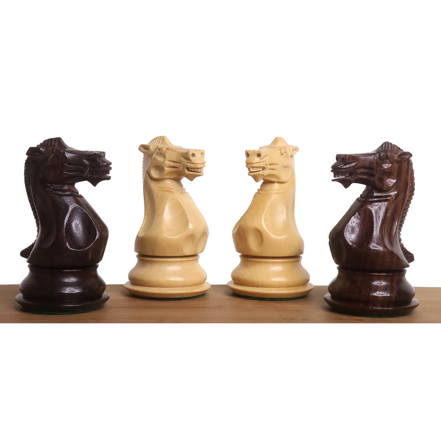 4" Sleek Staunton Luxury Chess Set- Chess Pieces Only - Triple Weighted Rose Wood