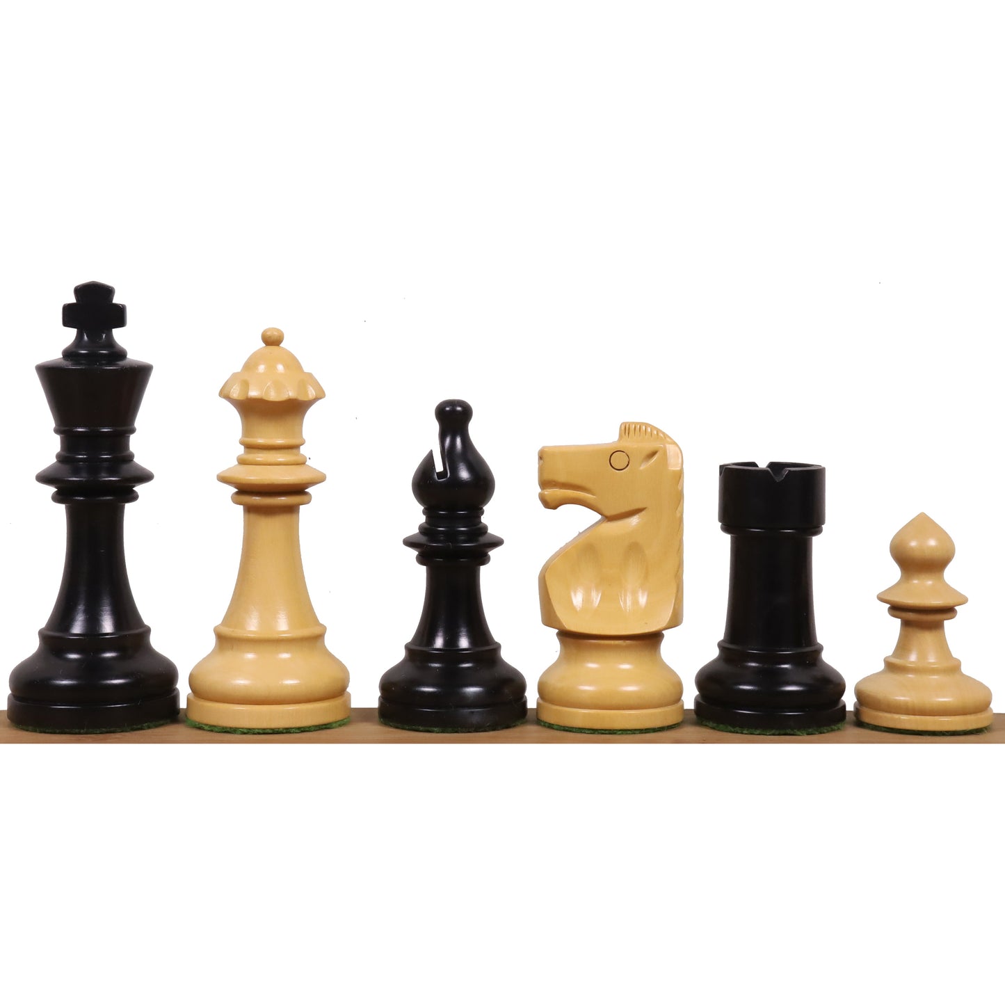 3.8" Reproduced W. T. Pinney Staunton Chess Set- Chess Pieces Only - Weighted Boxwood