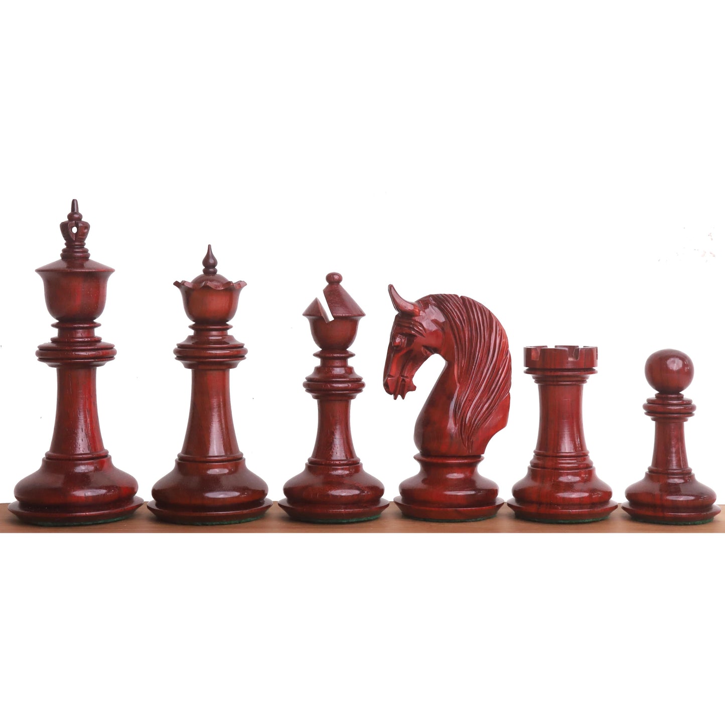4.6" Bath Luxury Staunton Chess Set- Chess Pieces Only - Bud Rosewood - Triple Weight