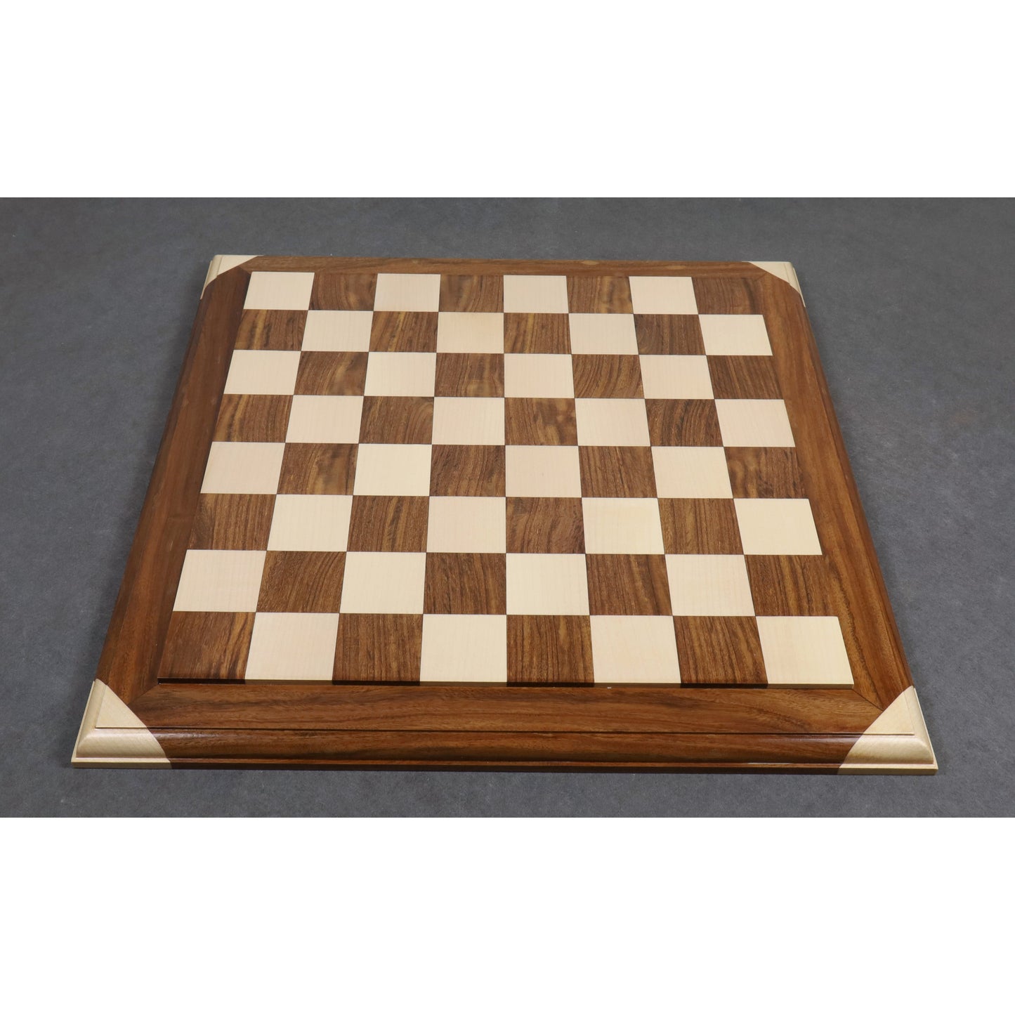 21" Golden Rosewood & Maple Wood Luxury Chessboard - 55 mm Square- Carved Border