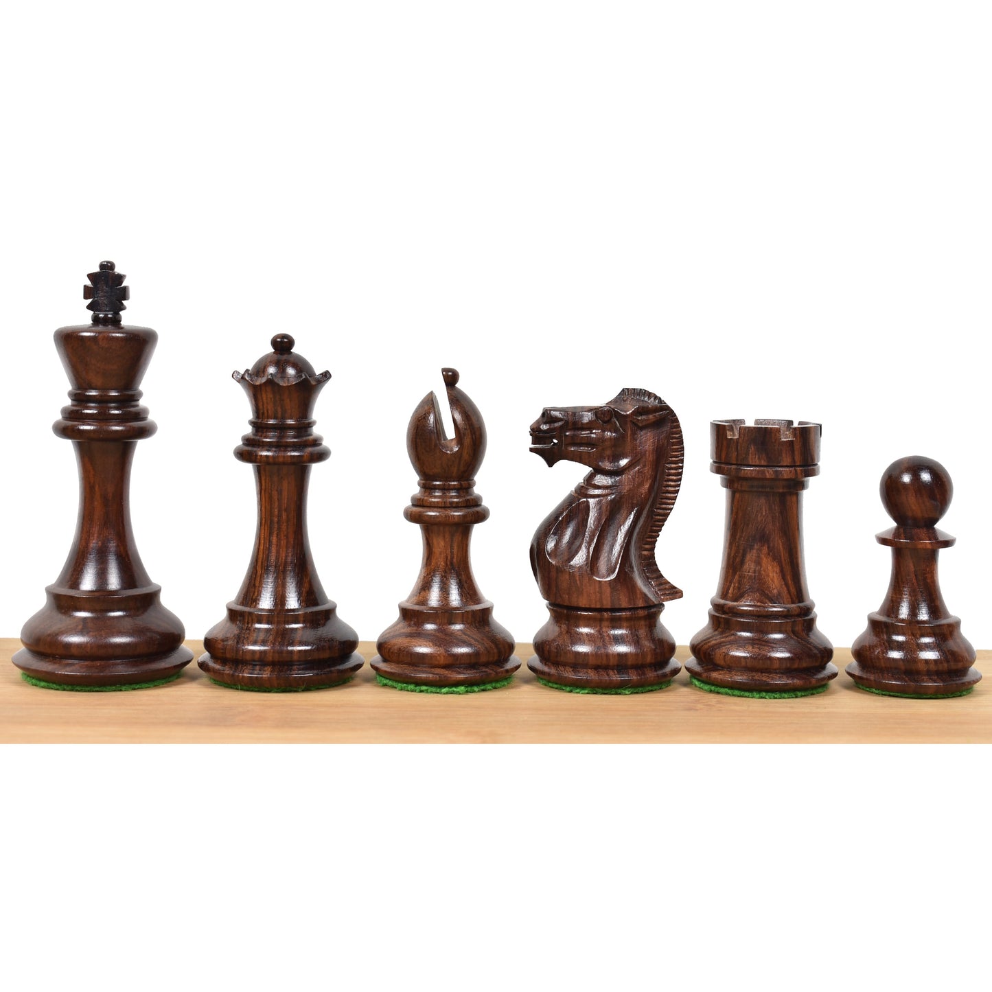 4.1" Pro Staunton Wooden Chess Set- Chess Pieces Only - Weighted Rose wood