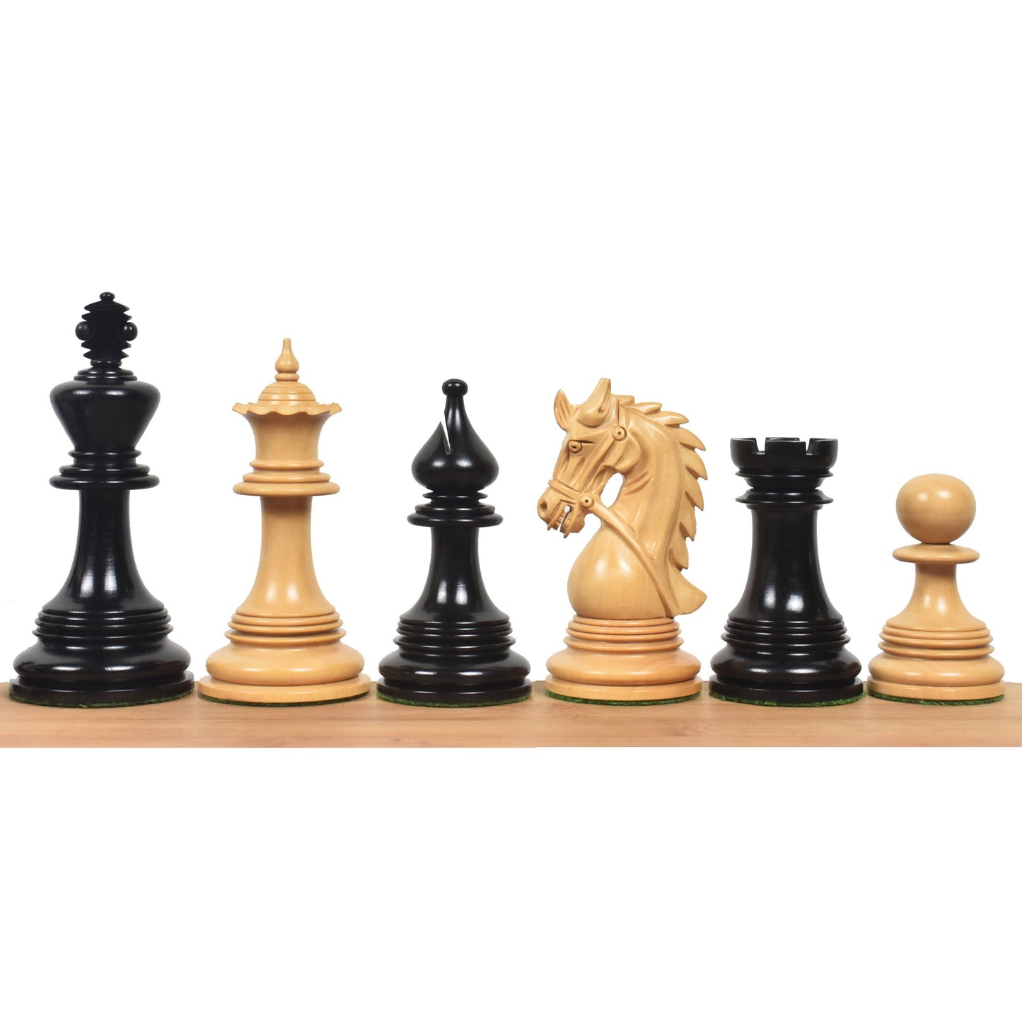 4.3" Napoleon Luxury Staunton Chess Set- Chess Pieces Only - Triple Weighted Ebony Wood