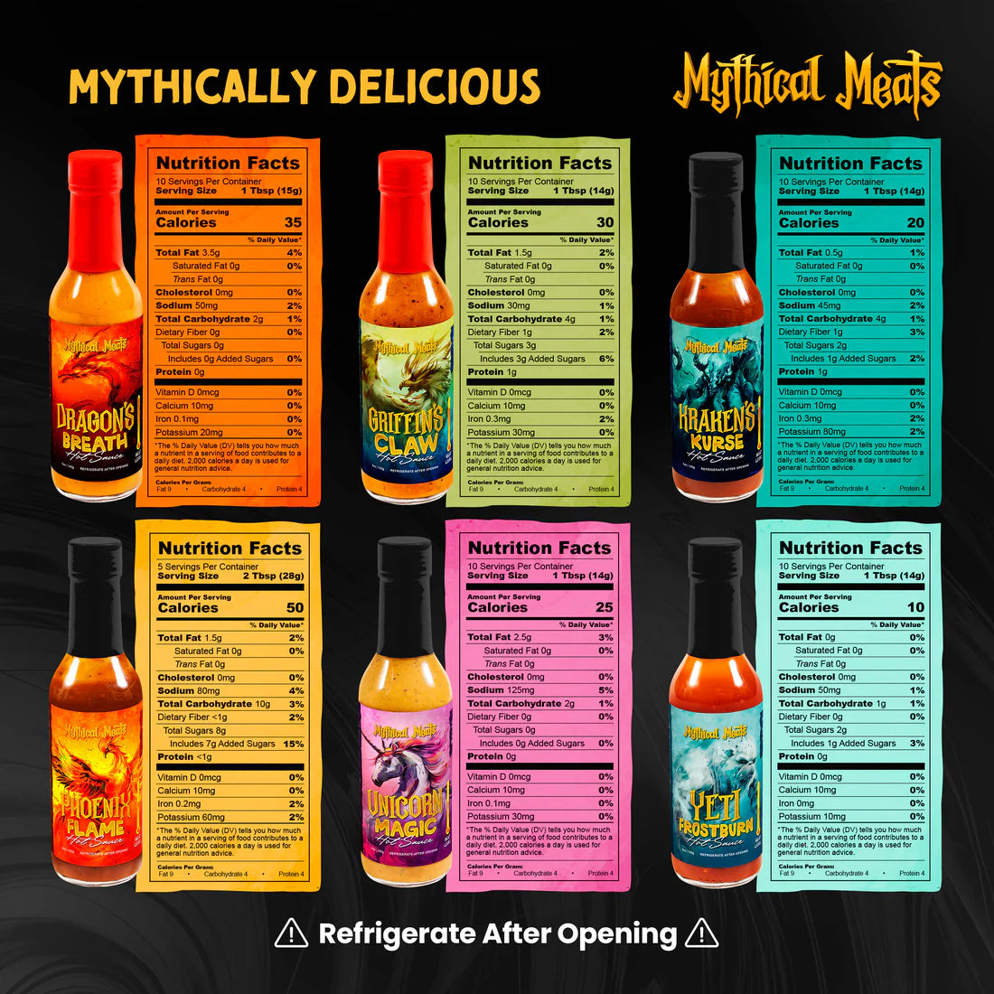 Mythical Meats® Hot Sauces