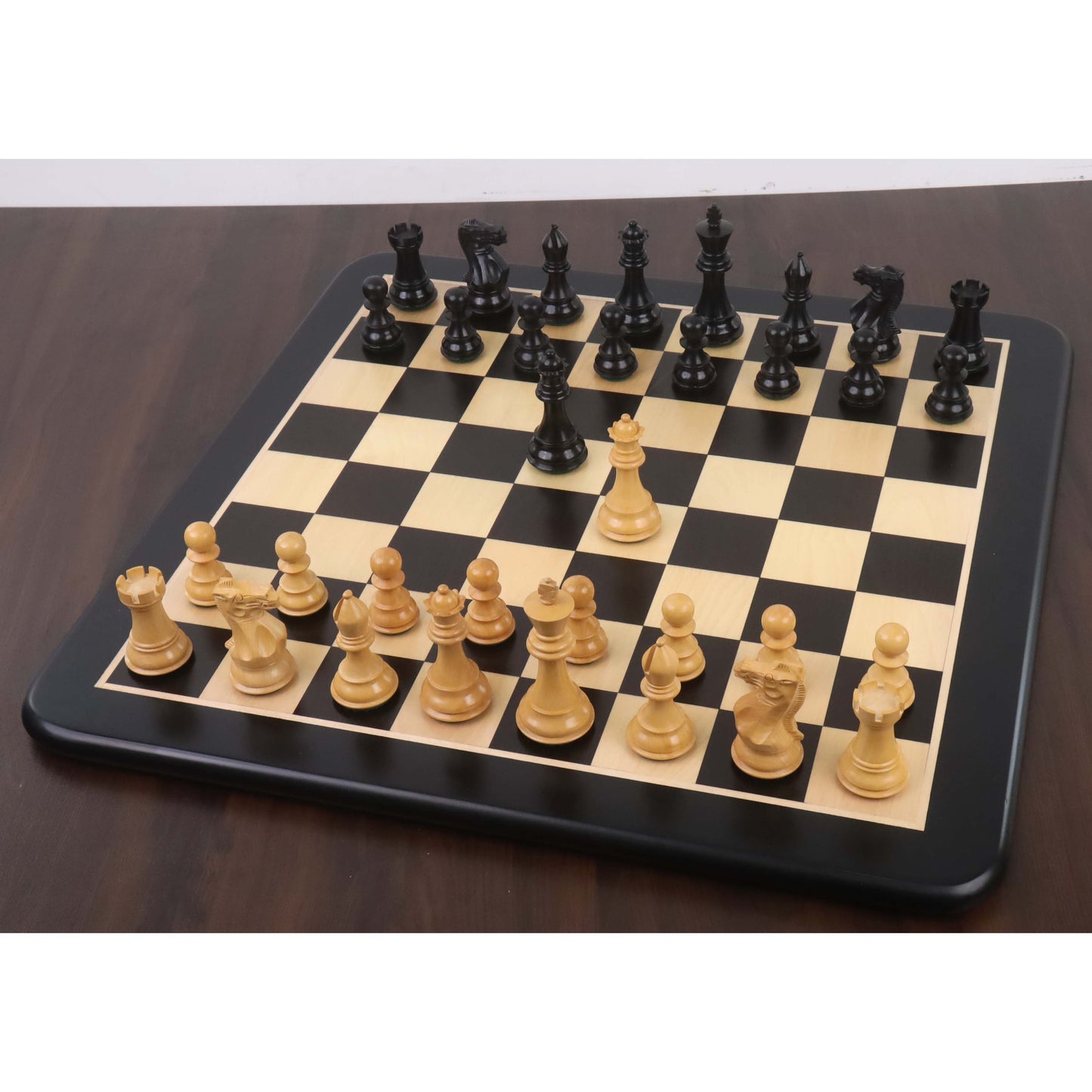 3.9" Professional Staunton Chess Set- Chess Pieces Only - Weighted Ebony wood