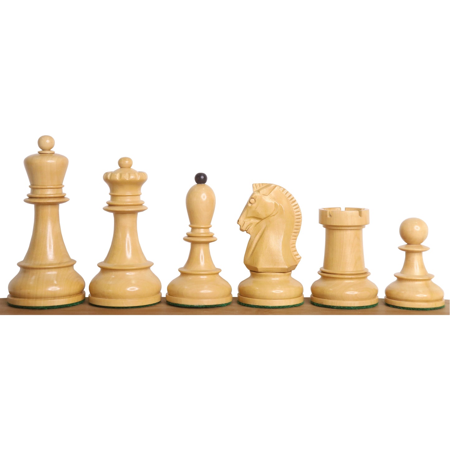 1950s' Fischer Dubrovnik Chess Set- Chess Pieces Only - Unweighted Base - Mahogany Stained Boxwood
