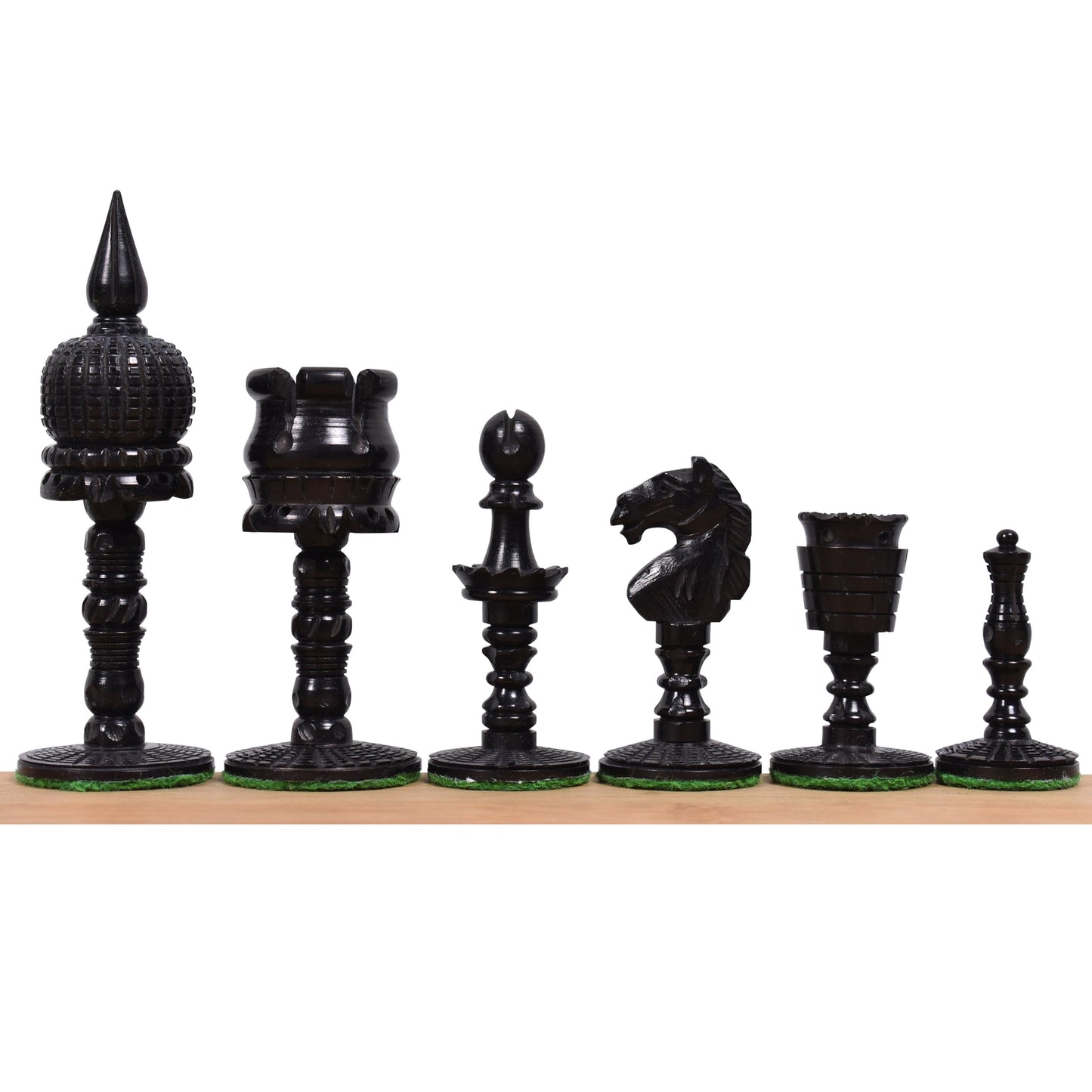 3.6" English Series Pre Staunton Chess Set- Chess Pieces Only - Camel Bone