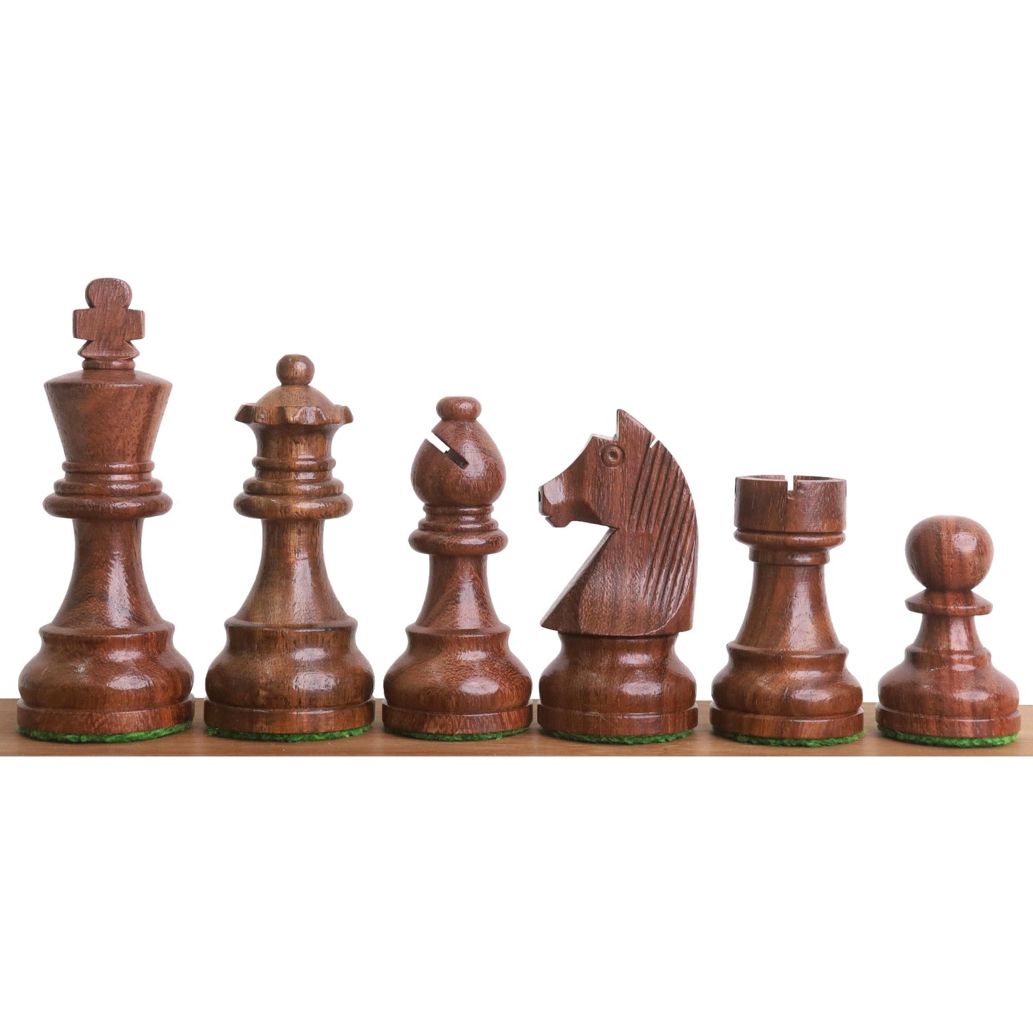 Combo of 3.3" Tournament Staunton Chess Set - Pieces in Golden Rosewood with Board and Box