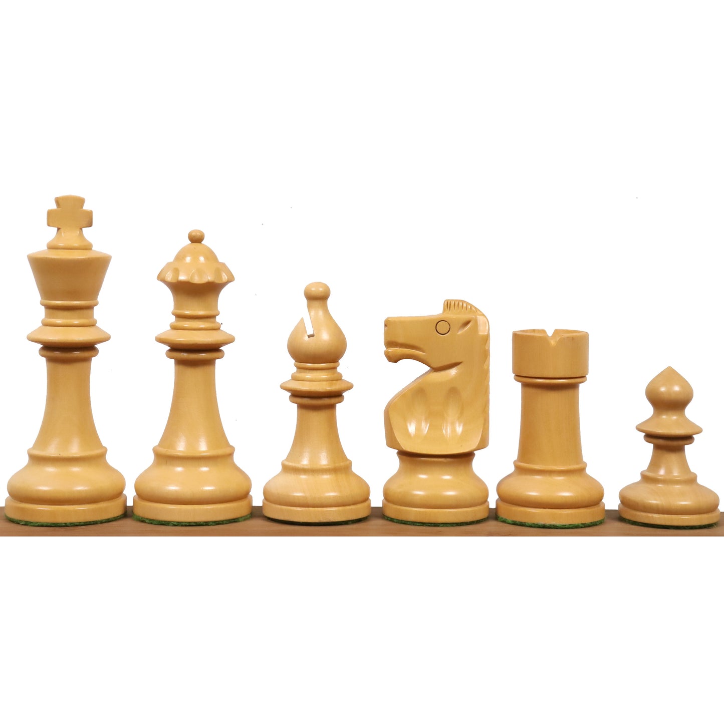 3.8" Reproduced W. T. Pinney Staunton Chess Set- Chess Pieces Only - Weighted Boxwood