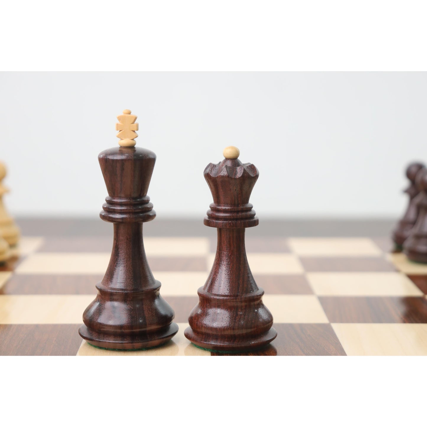 3.9" Russian Zagreb 59' Chess Set- Chess Pieces Only - Double Weighted Rose Wood