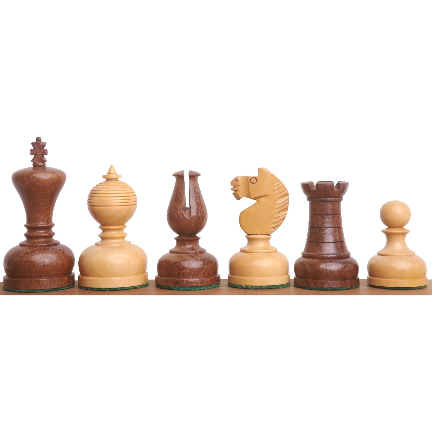 Slightly Imperfect 3.1" Library Series Staunton Chess Set - Chess Pieces Only - Weighted Boxwood & Acacia
