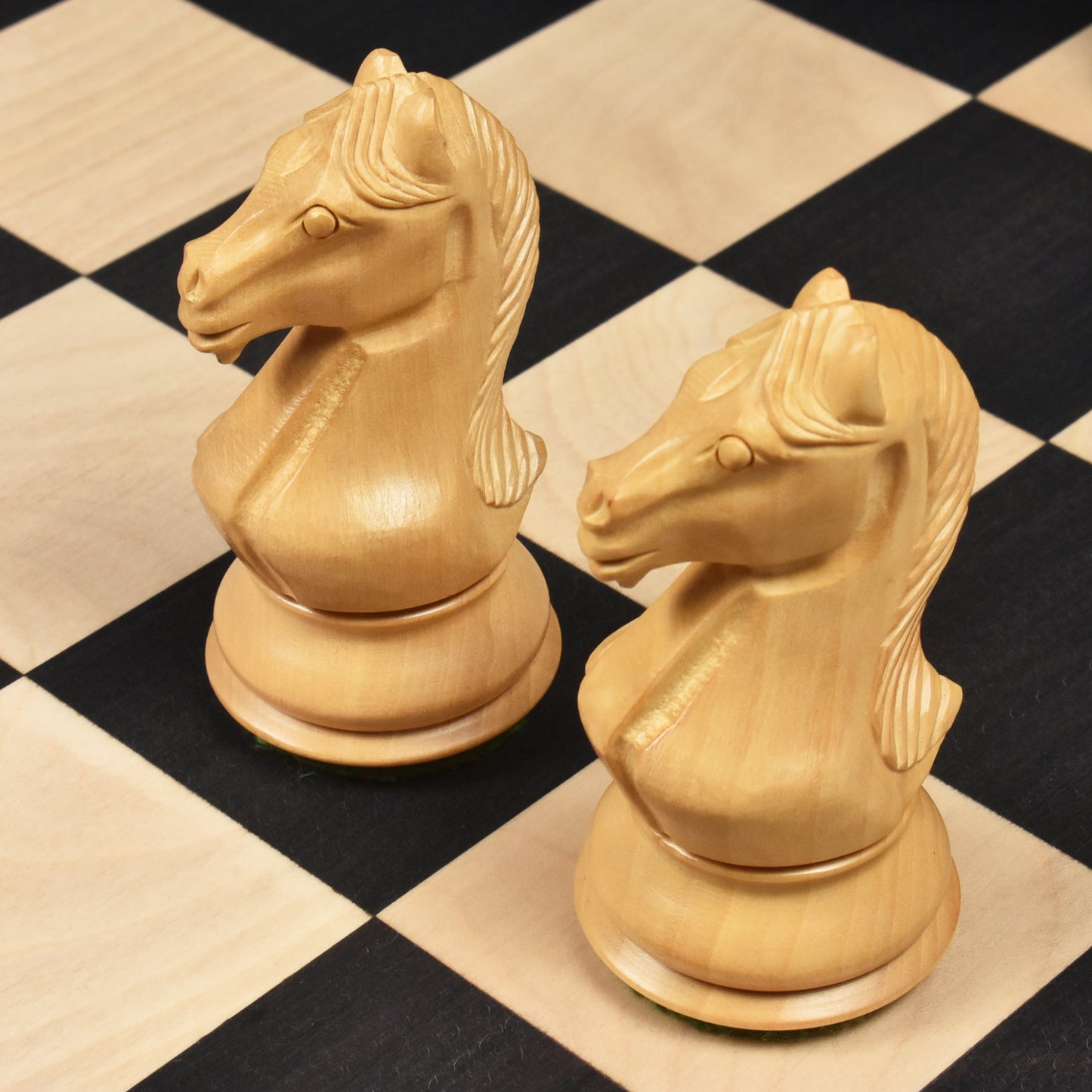 4" Majestic Series Staunton Chess Set- Chess Pieces Only-Double Weight Ebonised boxwood