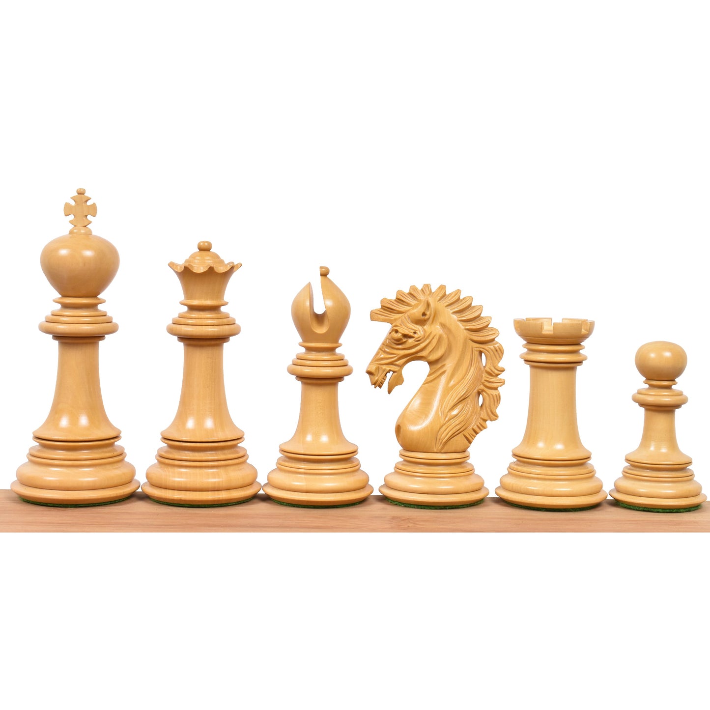 4.6" Mogul Staunton Luxury Chess Set- Chess Pieces Only - Triple Weighted Ebony Wood