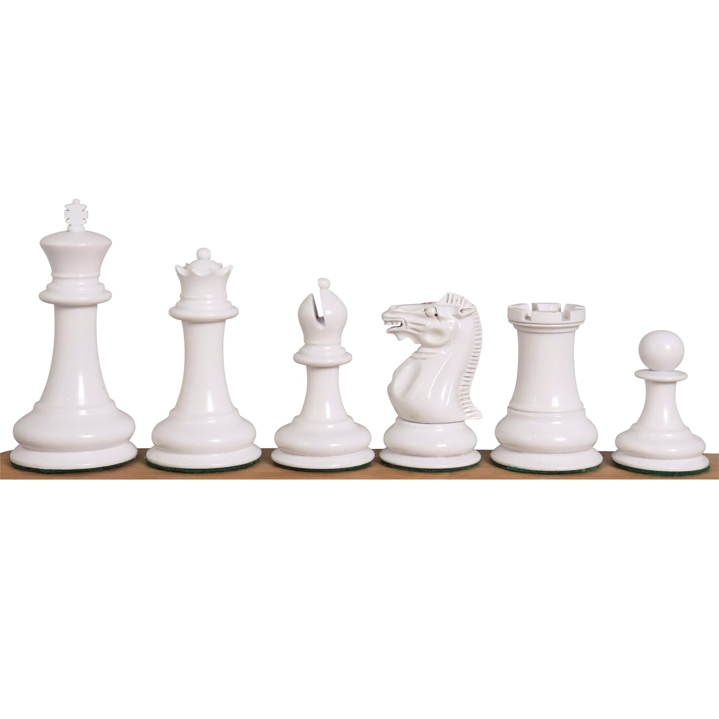 1849 Jacques Cook Staunton Collectors Chess Set- Chess Pieces Only - Red & White - 3.75"