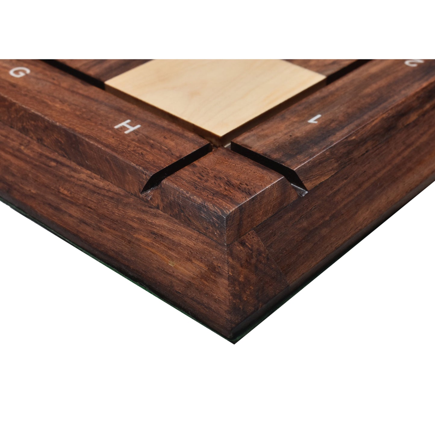 21" Drueke Style Golden Rosewood & Maple Chess board- Matt Finish-With Notations