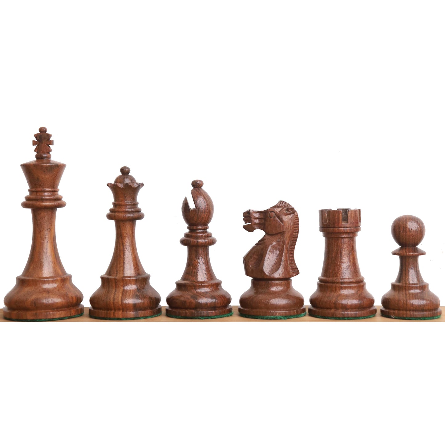 4.1" New Classic Staunton Wooden Chess Set- Chess Pieces Only - Weighted Golden Rosewood