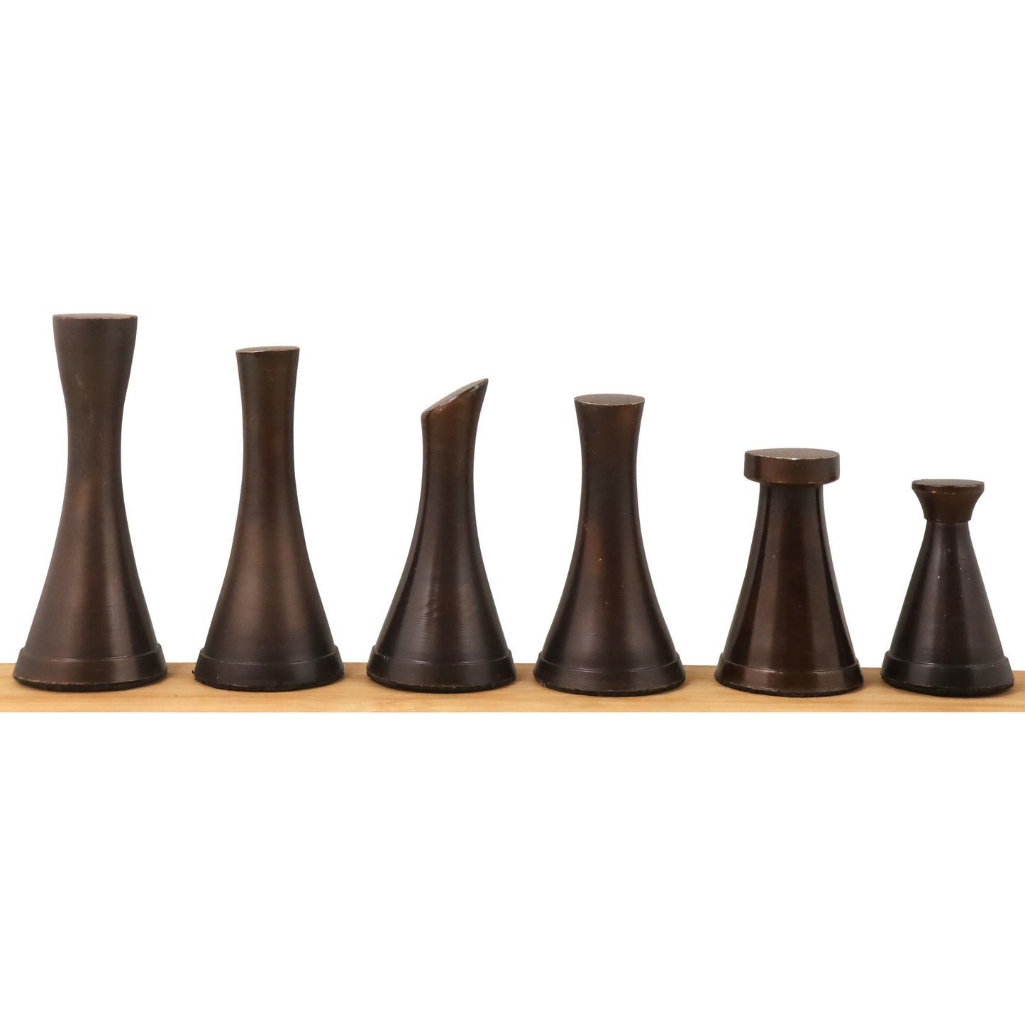 3.1" Tower Series Brass Metal Luxury Chess Pieces Only Set - Silver & Antique