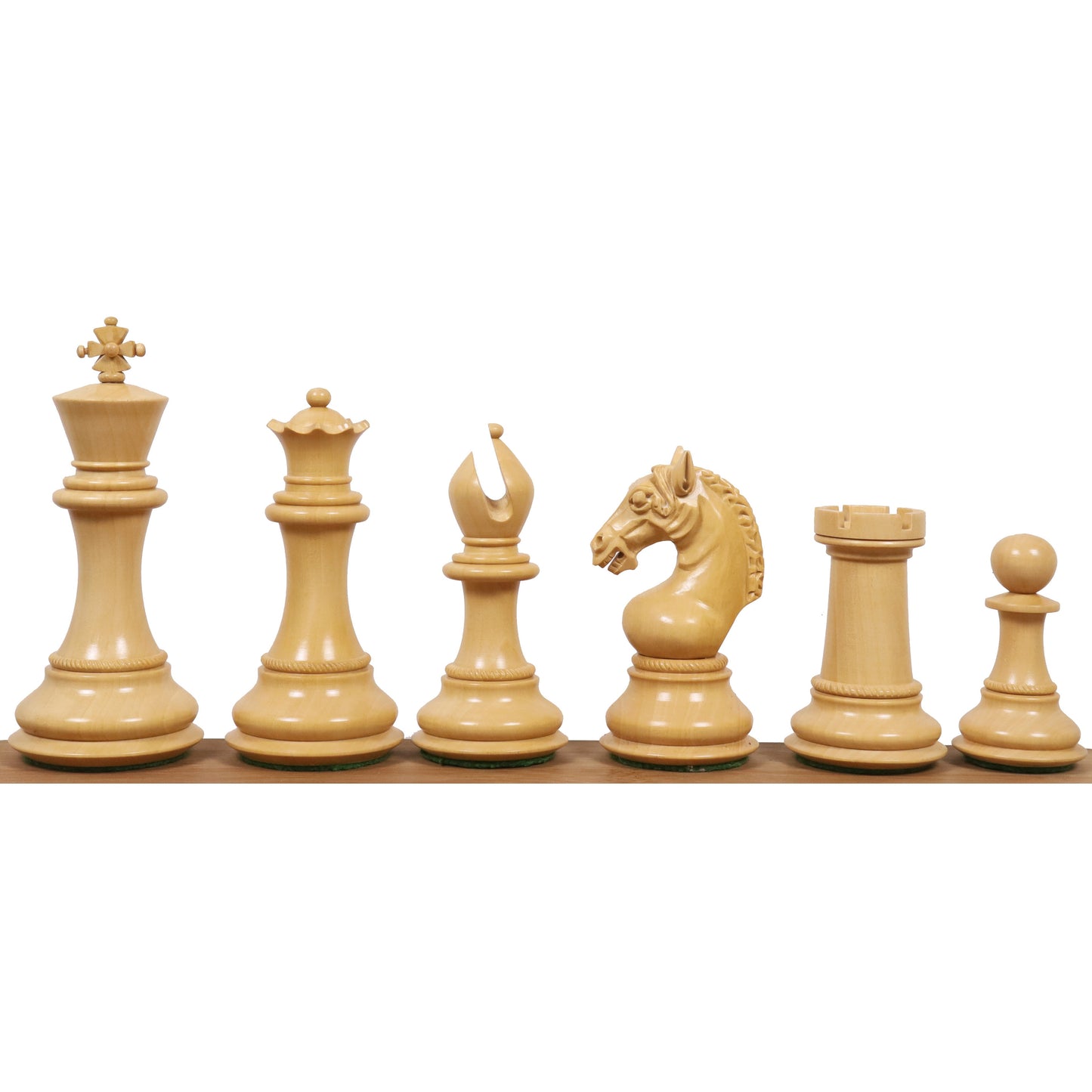 Combo of 4.5" Sheffield Staunton Luxury Chess Set - Pieces in Bud Rosewood with Chessboard and Storage Box