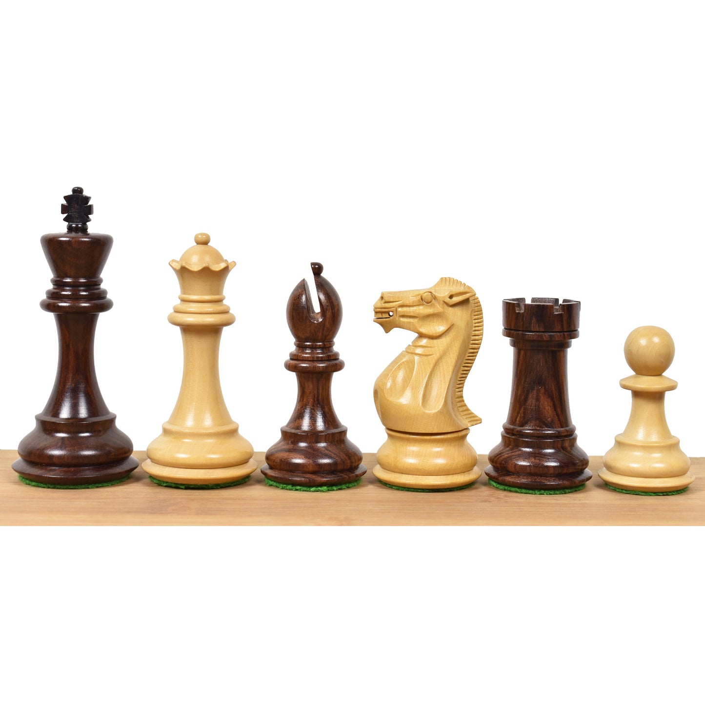 4.1" Pro Staunton Wooden Chess Set- Chess Pieces Only - Weighted Rose wood
