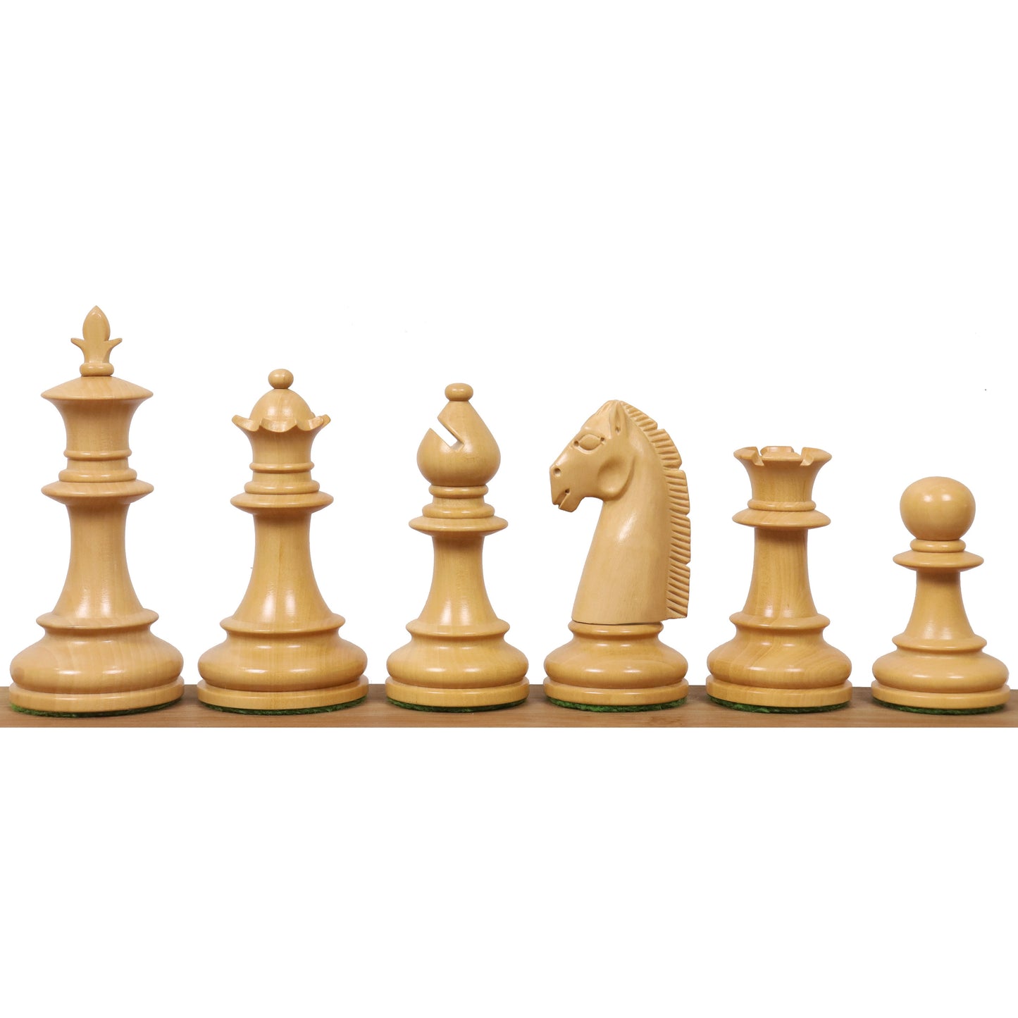 3.5" Persian Knight Staunton Chess Set- Chess Pieces Only - Weighted Ebonised Boxwood