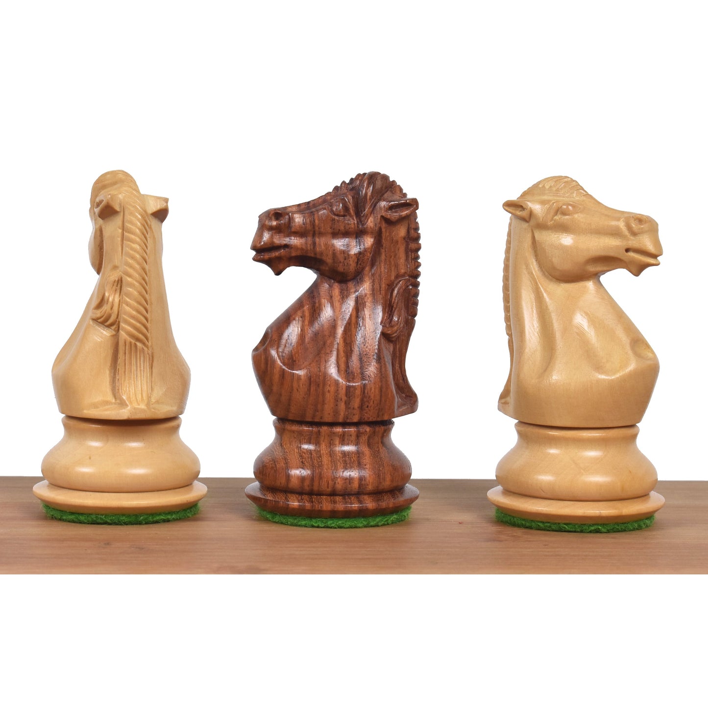 3.9" Royal Knight Staunton Chess Set- Chess Pieces Only- Triple Weight Golden Rosewood