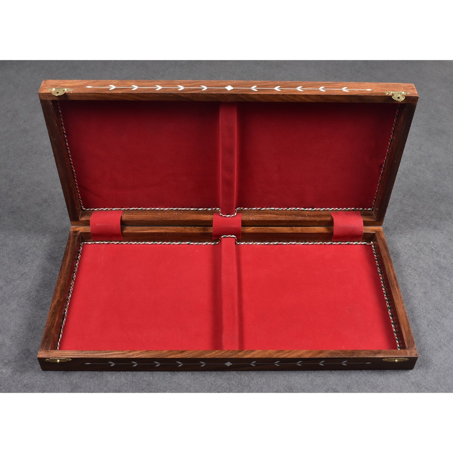 18" Solid Sheesham & Acrylic Ivory Inlaid Wooden Folding Chess board-45mm Square
