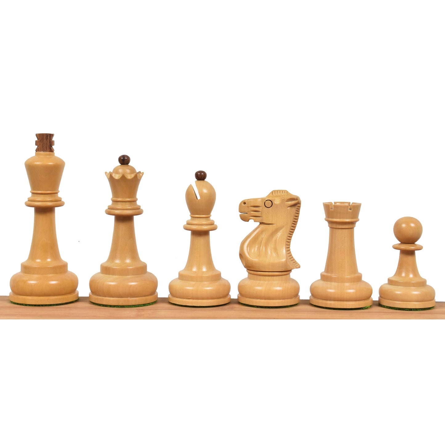 3.7" Soviet Großmeister Supreme Chess Set- Chess Pieces Only- Weighted Golden Rosewood