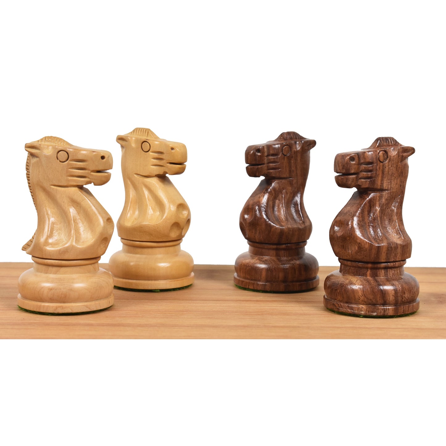 3.7" Soviet Großmeister Supreme Chess Set- Chess Pieces Only- Weighted Golden Rosewood