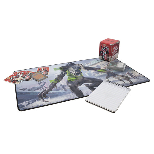 ULTRA PRO: MAGIC THE GATHERING: UNIVERSES BEYOND: FALLOUT: BLACK STITCHED PLAYMAT W