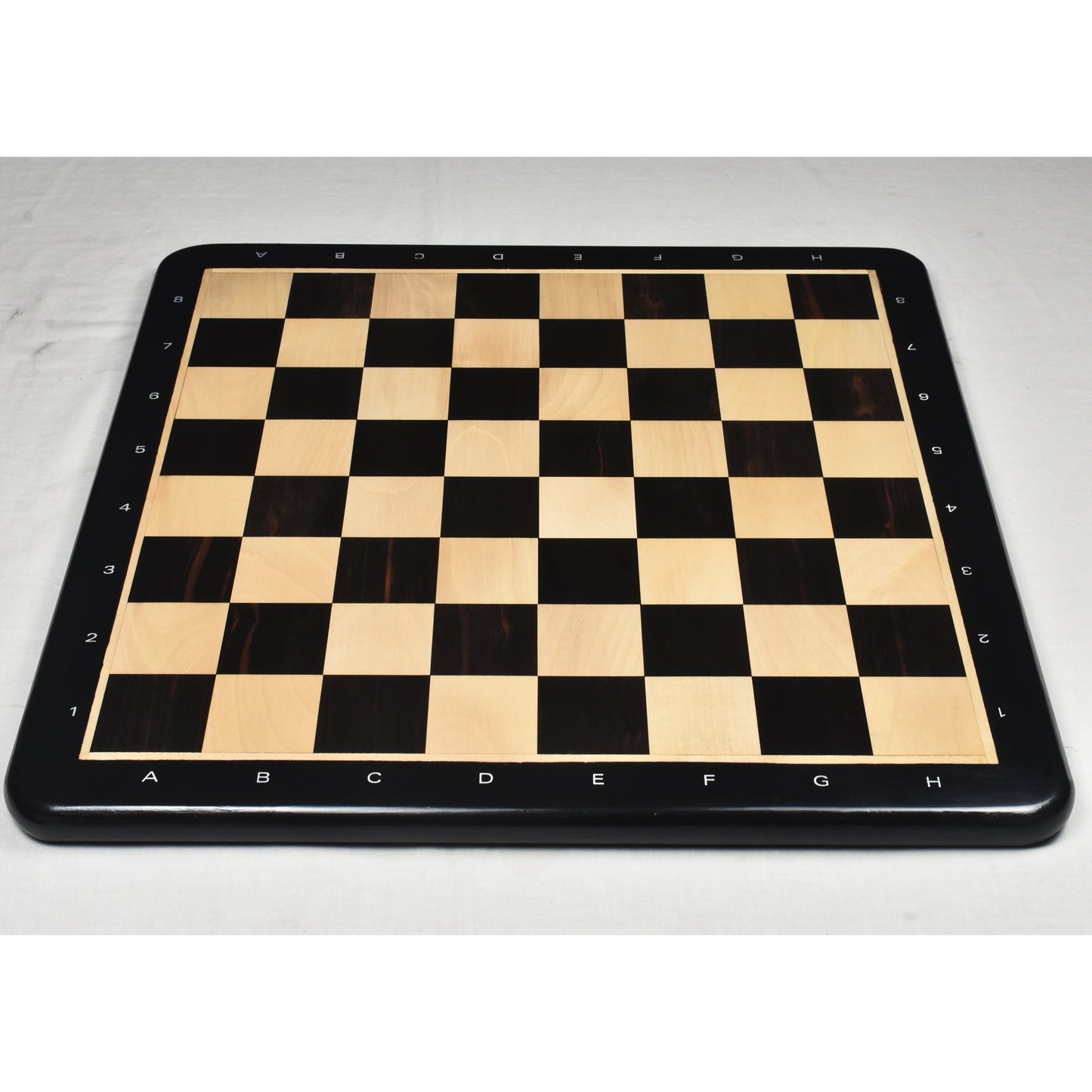 19" Large Solid Inlaid Ebony & Maple Wood Chess board - 50mm square-Algebraic Notations