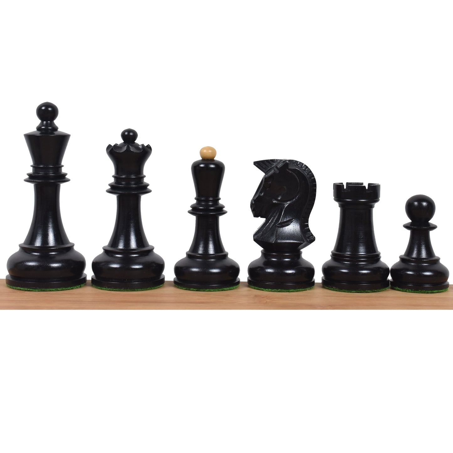 1970s' Dubrovnik Chess Set- Chess Pieces Only- Triple Weighted Ebony Wood - 3.8" King