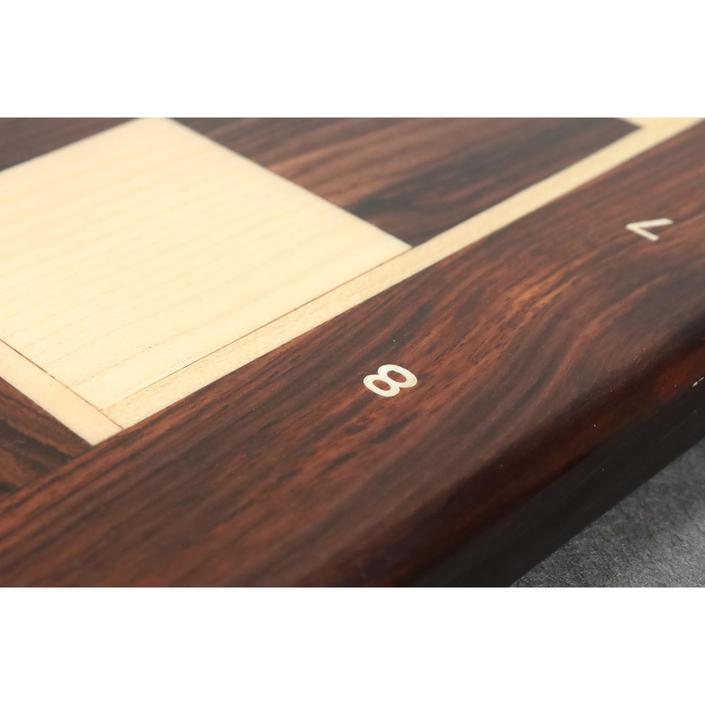 21" Flat Chessboard in Rosewood & Maple Wood - 55 mm Square- Algebraic Notations