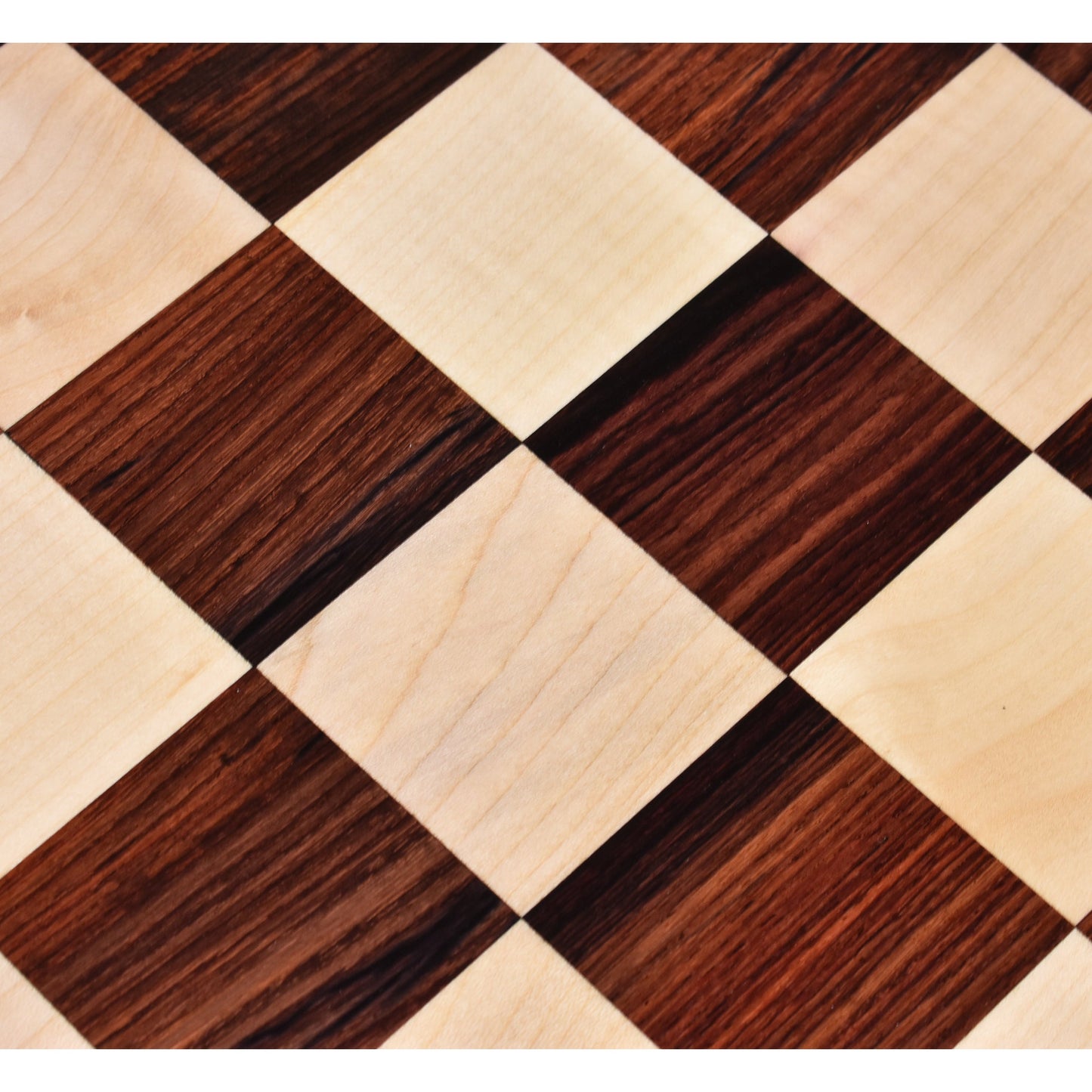 21 inches Large Flat Chess board Rosewood & Maple Wood - Square of 55 mm