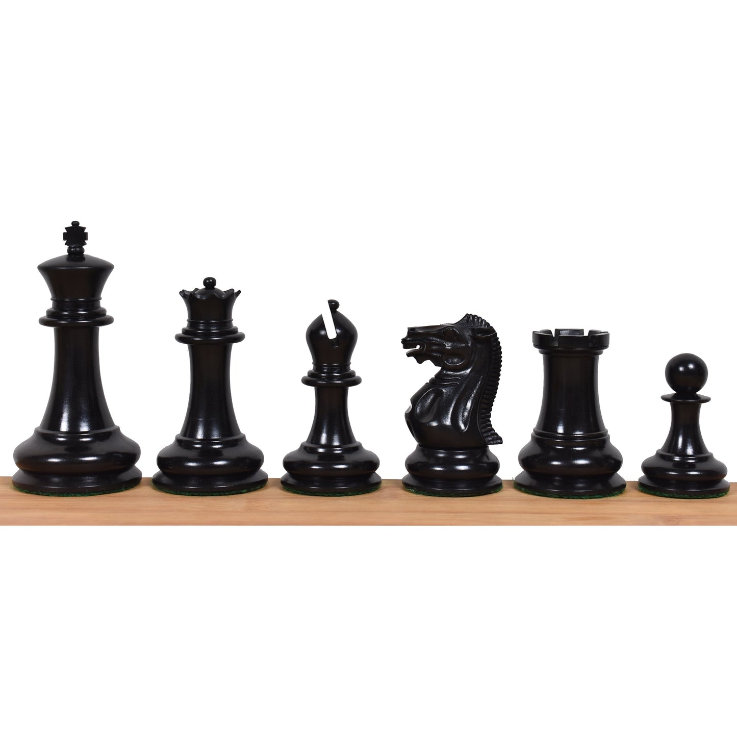 1849 Jacques Cook Staunton Collectors Chess Set- Chess Pieces Only - Ebony Wood - 3.75"