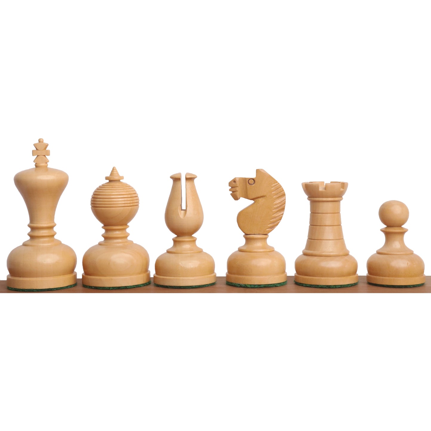 Slightly Imperfect 3.1" Library Series Staunton Chess Set - Chess Pieces Only - Weighted Boxwood & Acacia