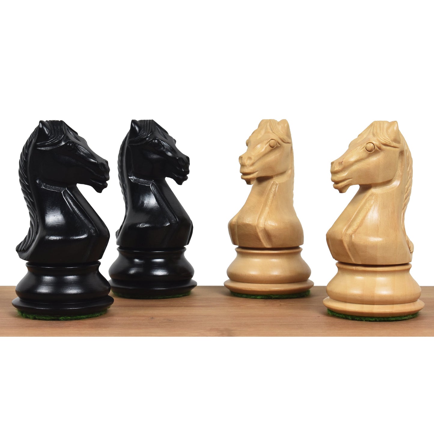 4" Majestic Series Staunton Chess Set- Chess Pieces Only-Double Weight Ebonised boxwood