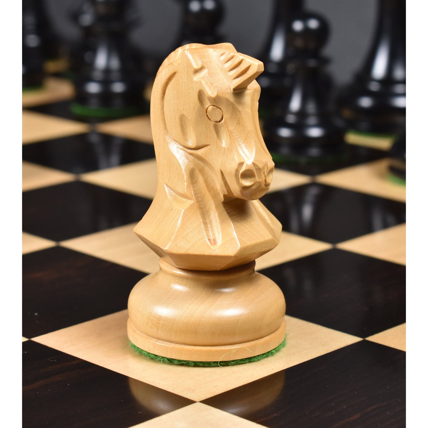 1970s' Dubrovnik Chess Set- Chess Pieces Only- Triple Weighted Ebony Wood - 3.8" King