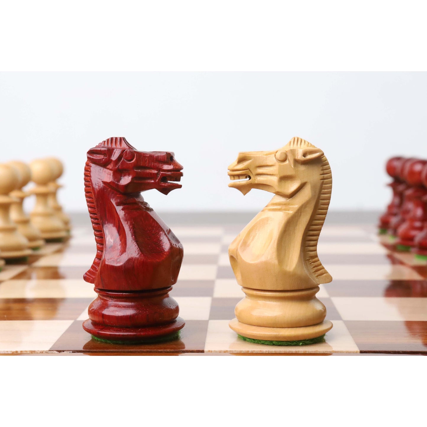 3.1" Pro Staunton Luxury Chess Set- Chess Pieces Only - Triple Weighted Bud Rose Wood