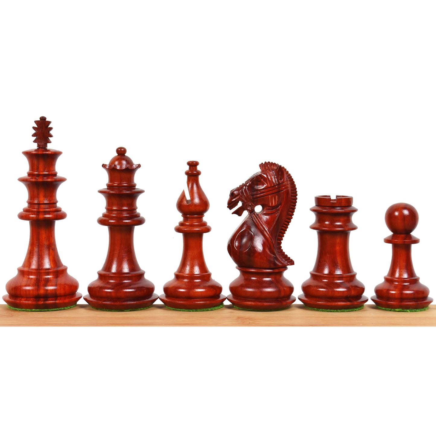4.2" Supreme Staunton Luxury Chess Set- Chess Pieces Only - Weighted Bud Rose Wood