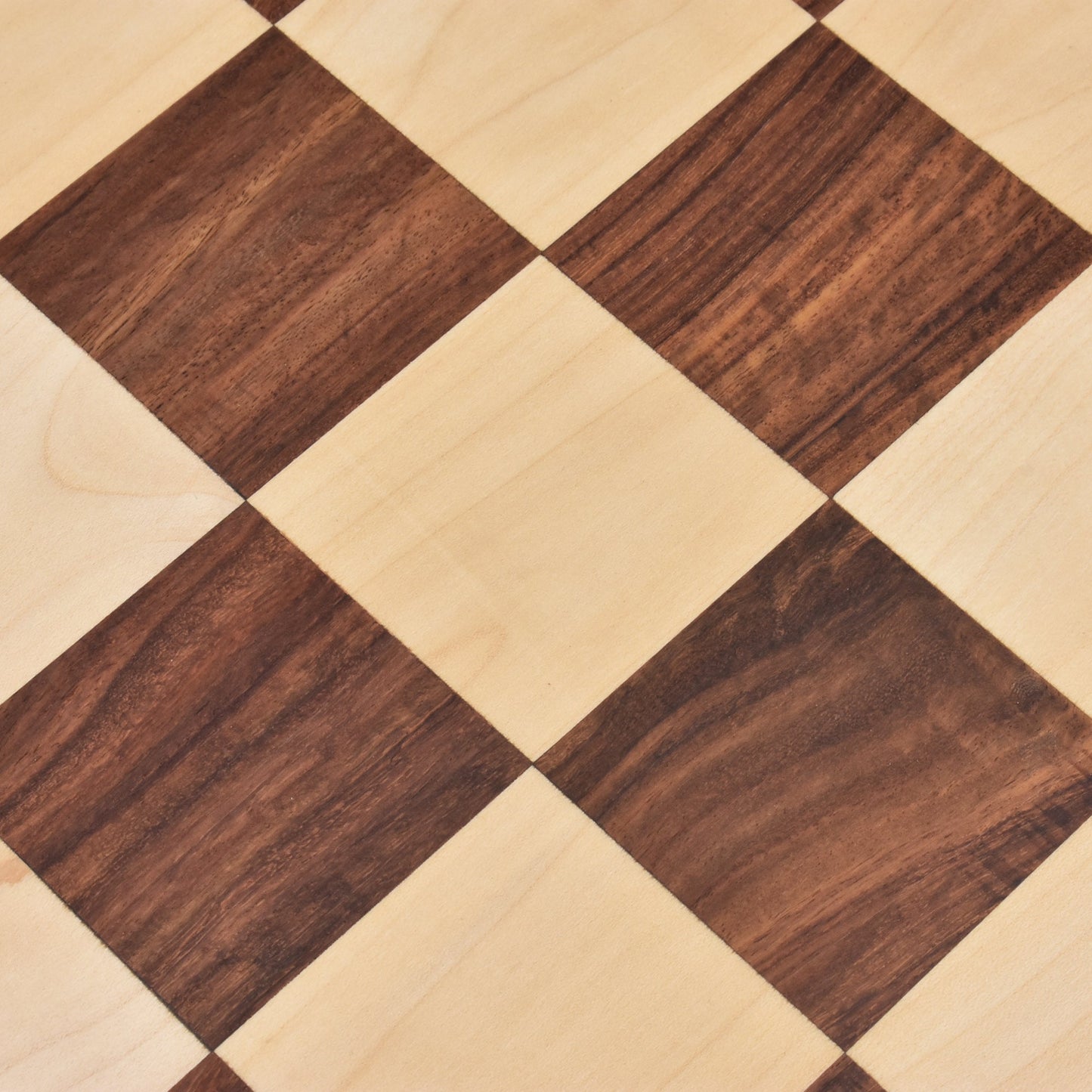 21" Drueke Style Golden Rosewood & Maple Chess board- Matt Finish-With Notations