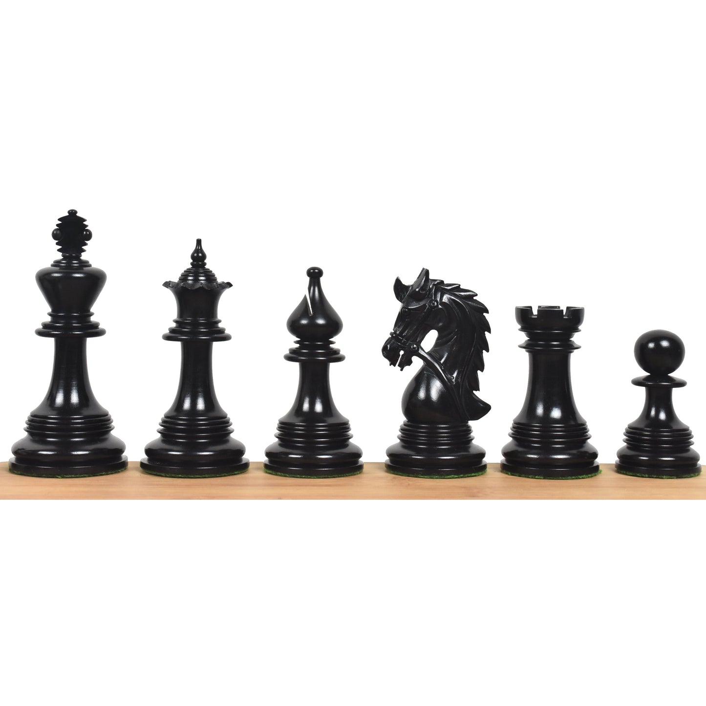 4.3" Napoleon Luxury Staunton Chess Set- Chess Pieces Only - Triple Weighted Ebony Wood