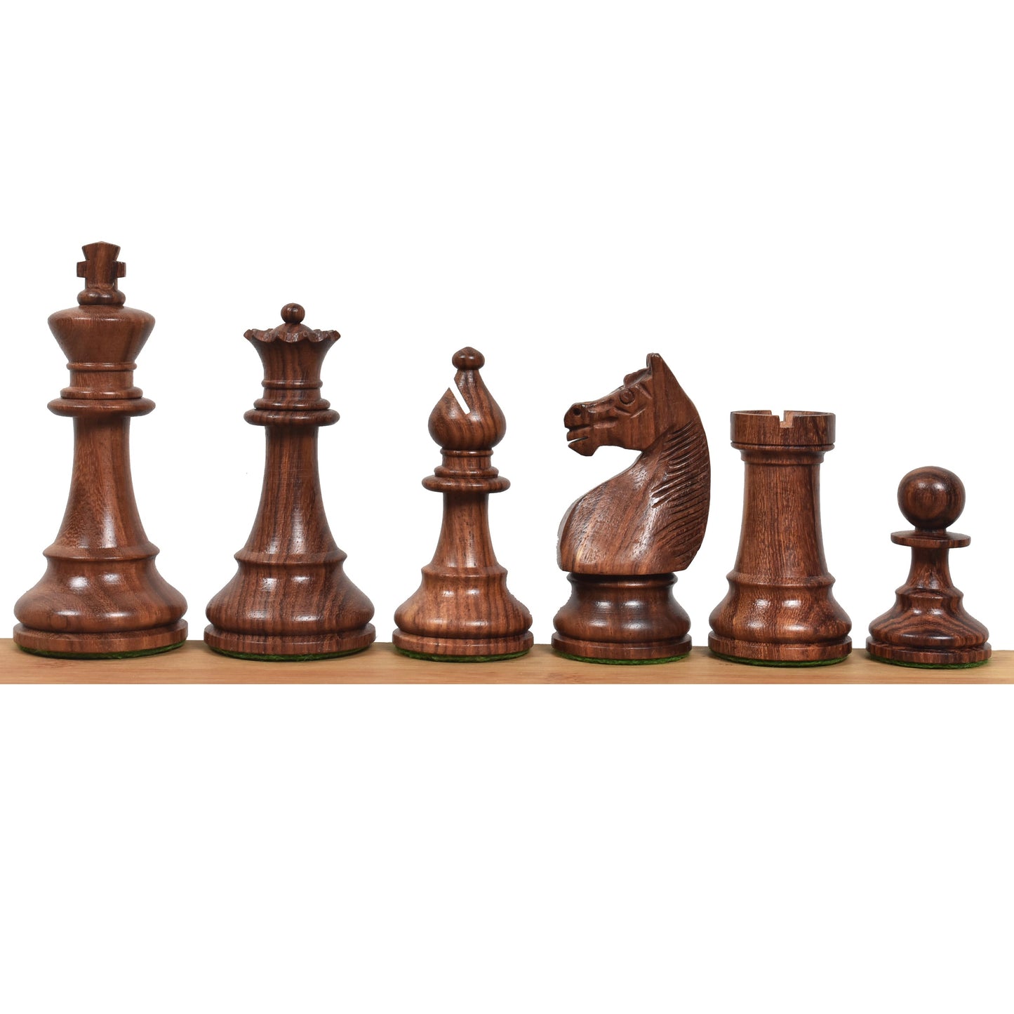 1920's German Collectors' Chess Set- Chess Pieces Only- Golden Rosewood - 4.1"