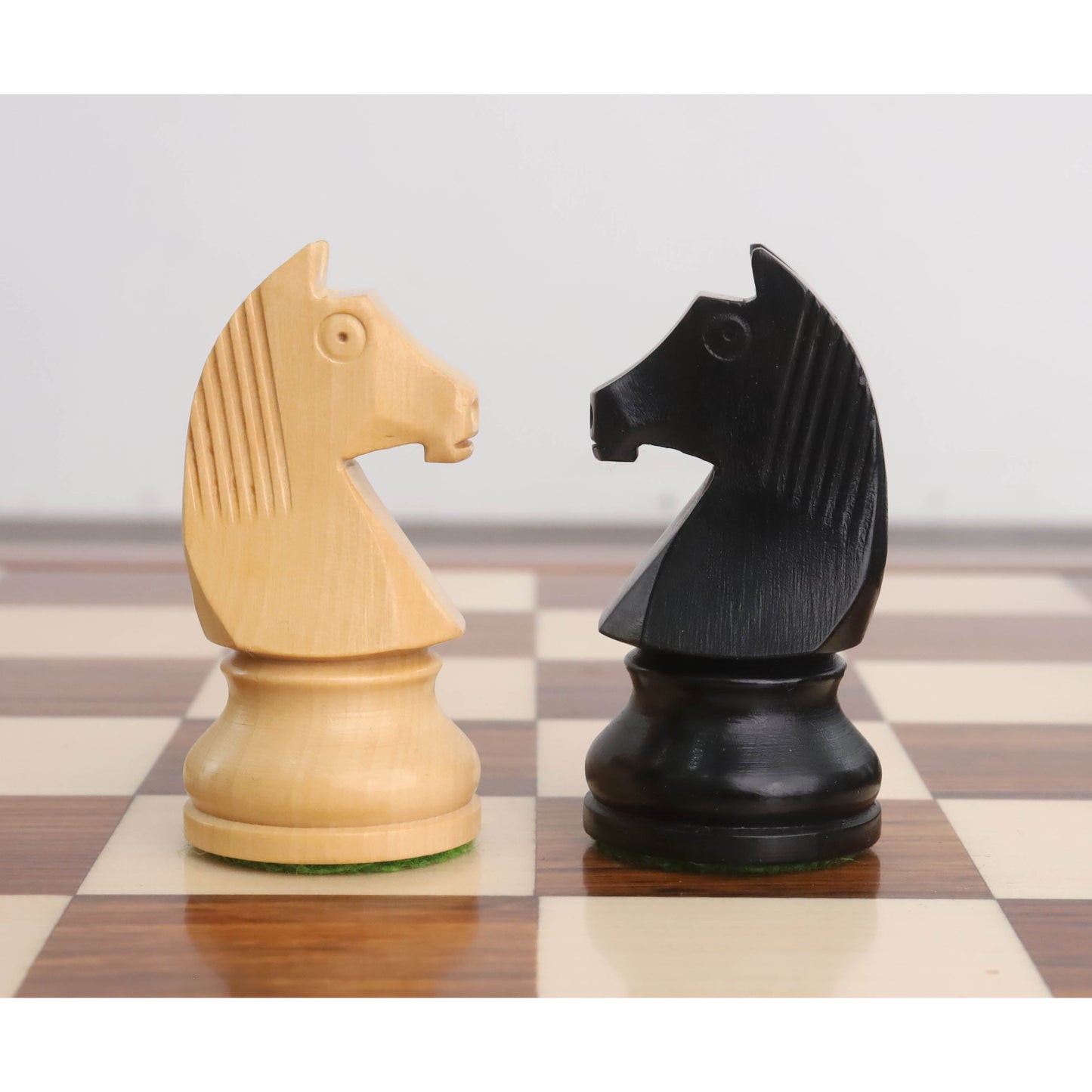 2.8" Tournament Staunton Chess Set- Chess Pieces Only - Ebonised Boxwood- Compact size