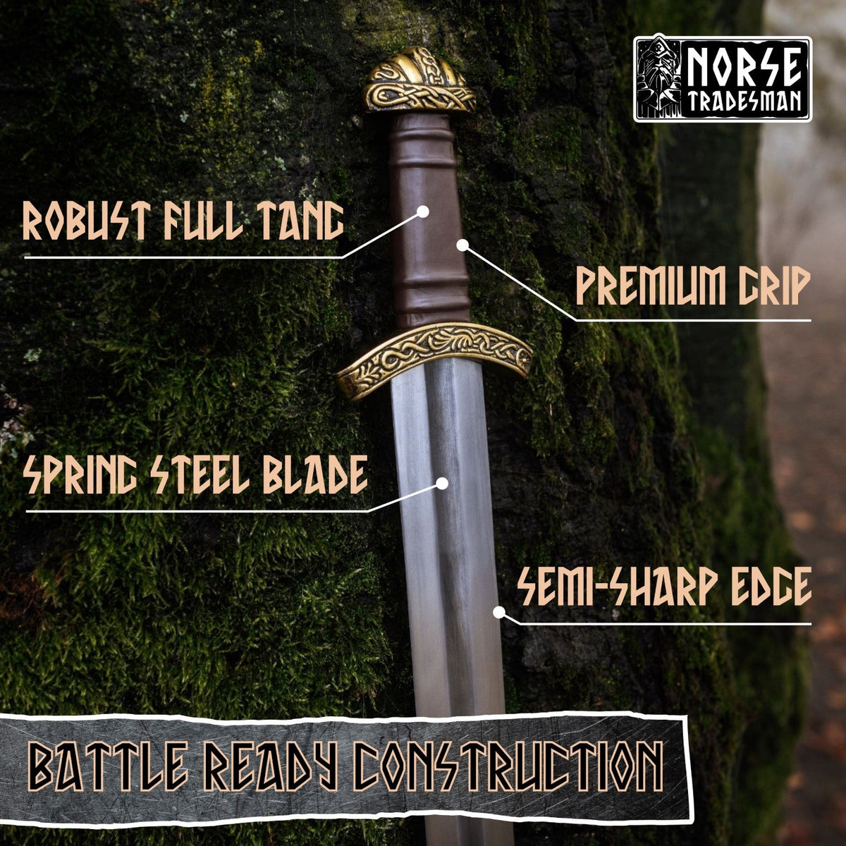 Spring Steel Viking Sword - Eldbroti