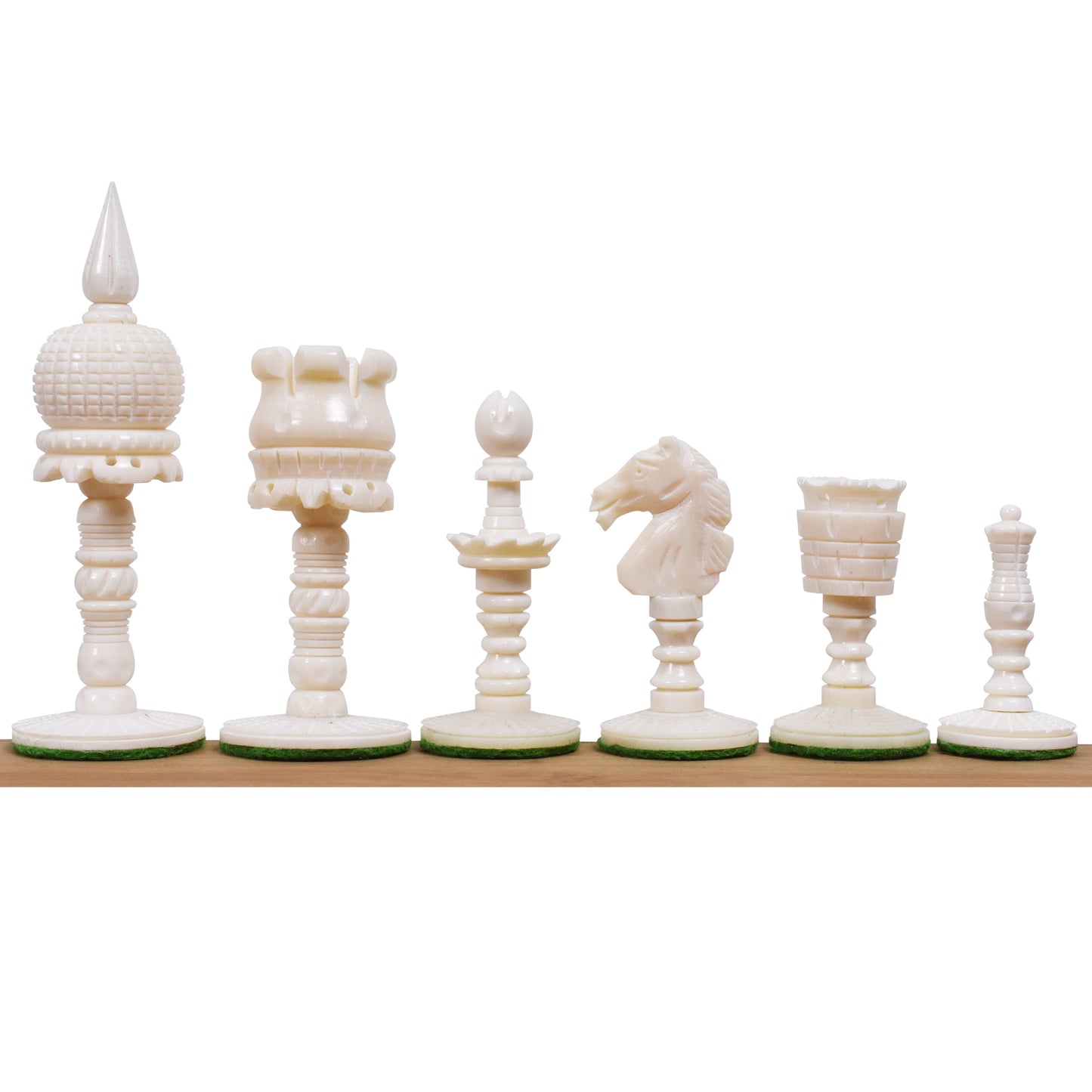3.6" English Series Pre Staunton Chess Set- Chess Pieces Only - Camel Bone