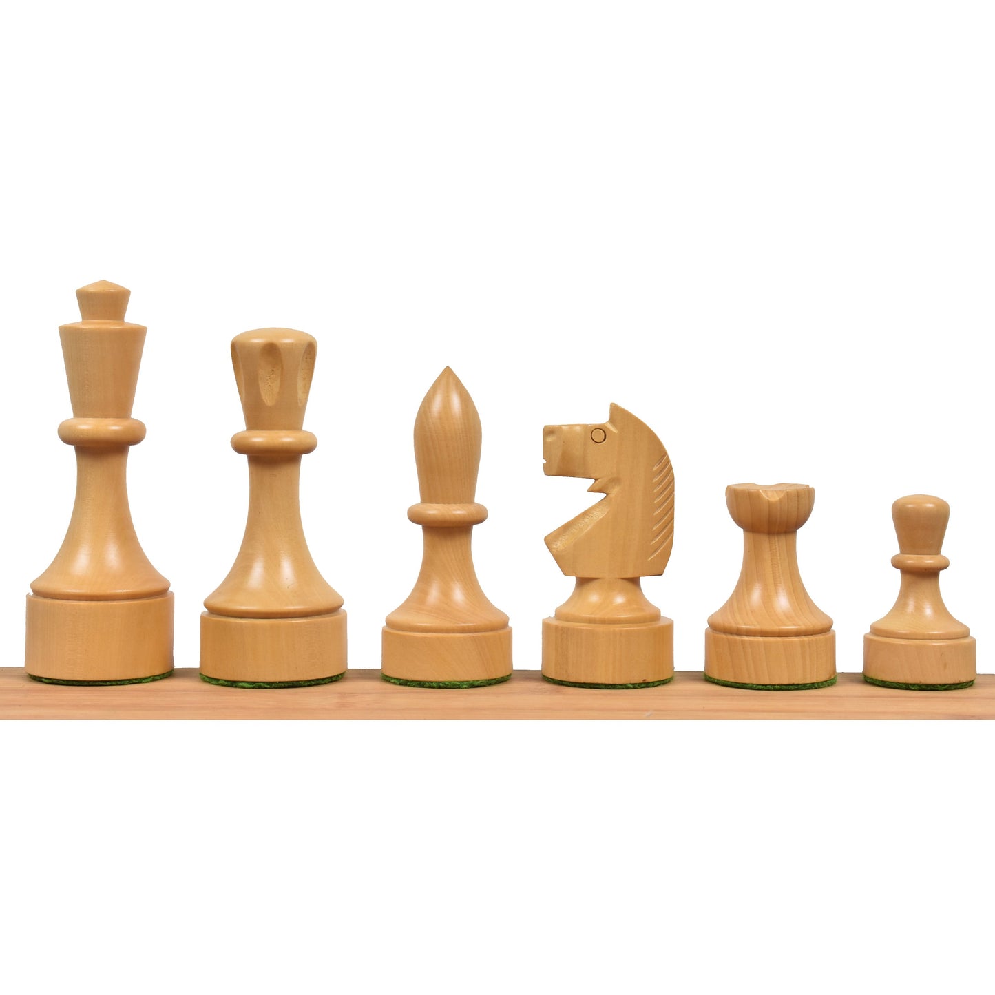 Bundesform German Staunton Alternative Chess Set- Chess Pieces Only- Ebonised Boxwood - 3.8"